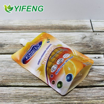 250ml, 500ml, 1000ml clear stand up printed food liquid pouch/doypack for juice, oil, coffee, sauce