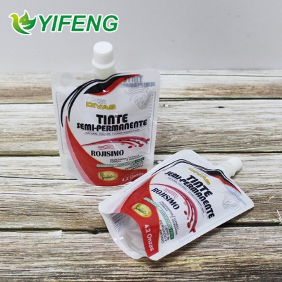 Oem Manufacturers Oil Plastic Beverage Doypack Stand Up With Top Cap Flip For Milk Spout Pouch