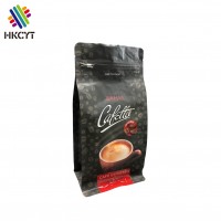 Wholesale Aluminium Foil Zip Lock Matte Black Plastic Packing Coffee Pouch Bag With Valve